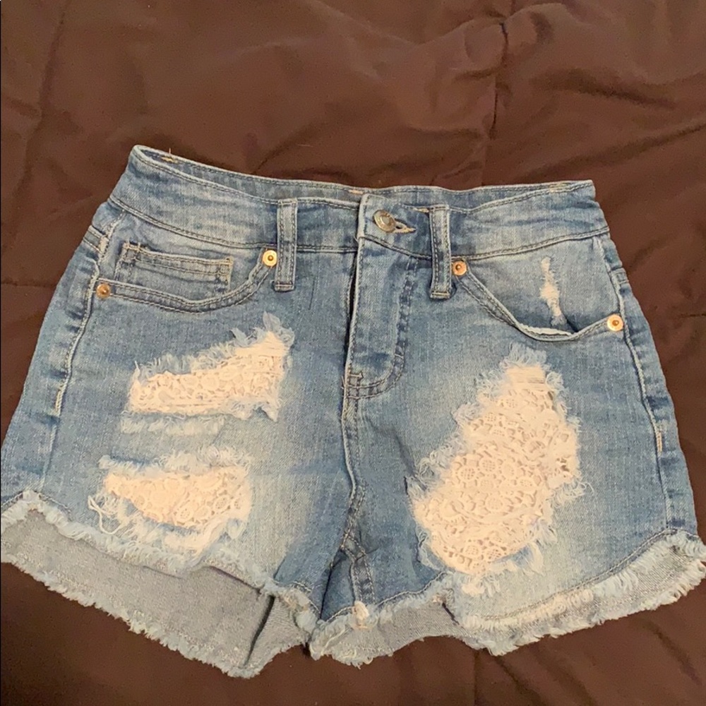 Blue jean shorts